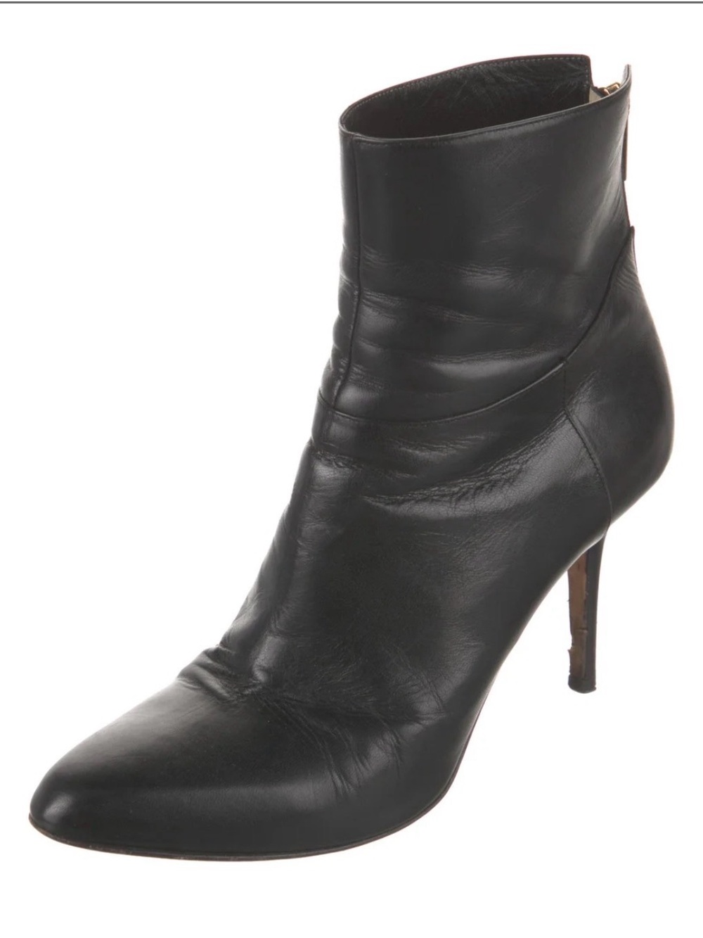 Jimmy Choo black leather ankle boot size 7 (37)